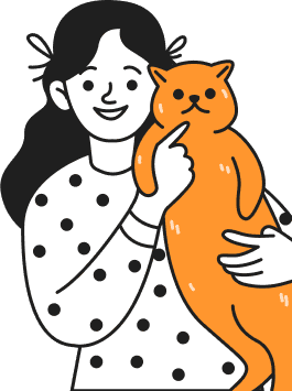 Person with cat