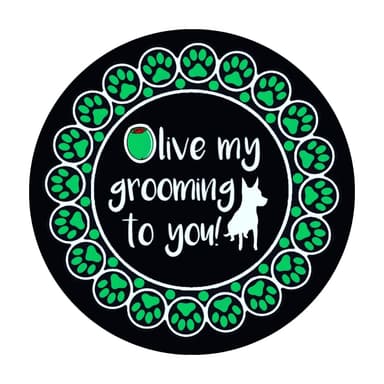 Olive my grooming to you! Logo