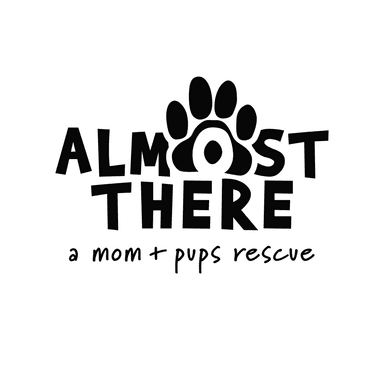 Almost There: A Mom + Pups Rescue Logo